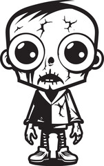 Sinister Sweetness Creepy Cartoon Emblem Quirky Quagmire Zombie Symbol