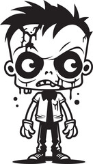 Quirky Quagmire Zombie Symbol Spooky Silliness Cartoon Zombie Design