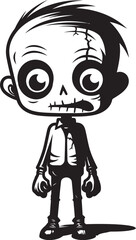 Jovial Jaws Grinning Zombie Symbol Playful Putrescence Creepy Zombie Logo Design