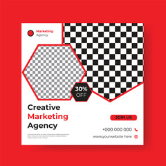 Digital marketing creative and corporate social media post banner template.