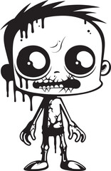 Gruesome Grins Zombie Symbol Playful Putridity Cartoon Zombie Design