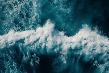 Sea water white wave splashing in the deep sea. Drone aerial photo of sea wave in bird eye waves top ciew background (6)