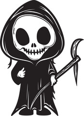 Tiny Terror Playful Grim Symbol Zany Zombies Little Grim Ripper Logo Design