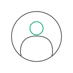 Social Network User icon on transparent background, 