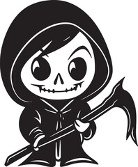 Bitty Bane Playful Grim Symbol Zany Zombies Sweet Grim Ripper Logo Design
