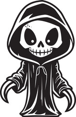 Angel of Afterlife Charming Reaper Symbol Petite Phantom Cartoon Grim Ripper Logo