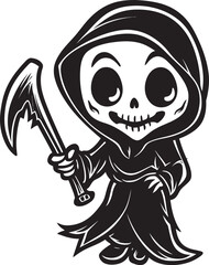 Darling Doom Adorable Little Reaper Emblem Bitty Bane Playful Grim Symbol