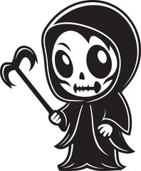 Adorable Death Sweet Grim Reaper Logo Adorable Orca Cute Whale Logo Design