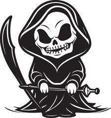Darling Darkness Cute Grim Ripper Emblem Chibi Charmer Sweet Little Reaper Symbol