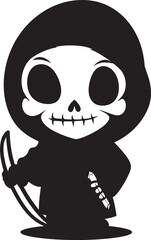 Darling Death Cute Grim Ripper Emblem Petite Pallbearer Little Grim Reaper Symbol