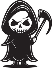 Petite Perisher Cute Grim Ripper Emblem Little Lurker Adorable Grim Reaper Symbol