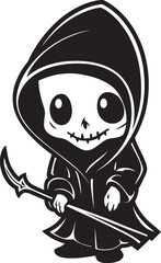 Darling Darkness Cute Grim Ripper Emblem Chibi Charmer Sweet Little Reaper Symbol