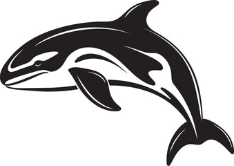 Whimsical Water Warrior Playful Orca Emblem Sweet Sea Sentinel Lovely Orca Symbol