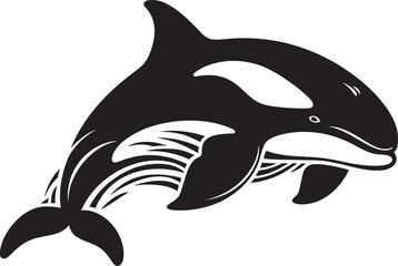 Petite Poseidon Adorable Orca Emblem Tiny Titan of the Tides Charming Orca Symbol