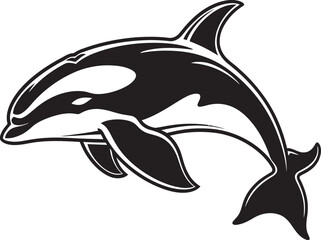 Whimsical Water Warrior Sweet Orca Vector Icon Sweet Sea Sentinel Playful Orca Emblem