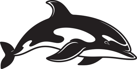 Darling Dolphin Defender Adorable Orca Emblem Playful Pod Charming Orca Symbol