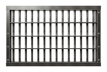 Prison Jail Bars Isolated on Transparent Background
