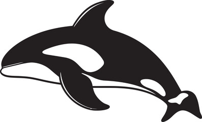 Playful Pod Charming Orca Symbol Petite Poseidon Cartoon Orca Logo Design