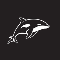 Adorable Aquatic Ambassador Cartoon Orca Logo Design Whimsical Water Warrior Sweet Orca Vector Icon