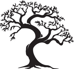 Arid Arboreal Badge Vector Logo Design of Wilted Branch Vacant Vegetation Vector Symbolic Emblem of Lifeless Tree