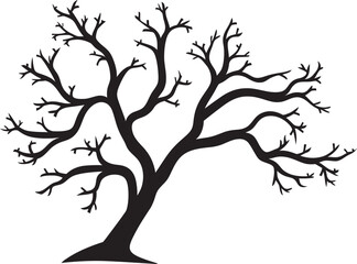 Sere Sentiment Dry and Dead Tree Badge Fallow Fragments Withered Tree Branch Symbol