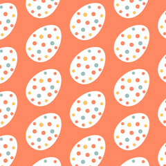 Easter eggs simple seamless pattern. Easter eggs, Easter symbol, decorative vector elements.