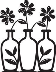 Blossom Vials Bottled Blossom Emblem Design Petal Potions Flower Elixir Bottle Icon