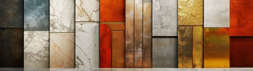 Abstract background. Colorful floor ceramic pieces. Best super ultra wide for wallpaper.