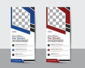 Corporate roll up banner design template