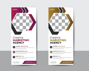 Corporate roll up banner design template