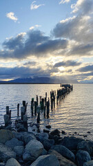 Obraz premium Braun and Blanchard Dock at Puerto Natales