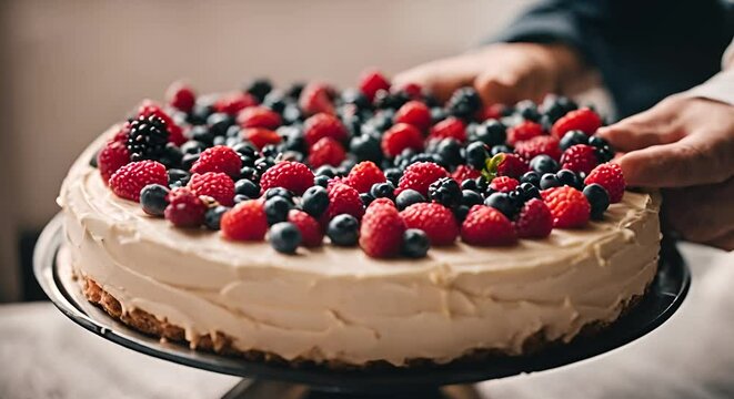 Delicious Berries cake.