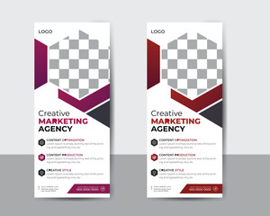 Corporate roll up banner design template