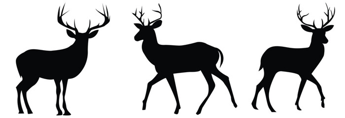 Deer collection - vector silhouette. vector illustration EPS 10
