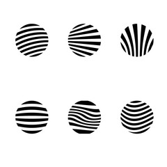 vector images of circles made of lines - obrazy, fototapety, plakaty