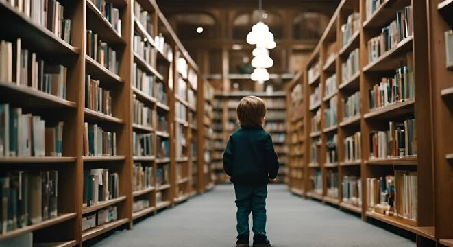 Child in the bookstore.