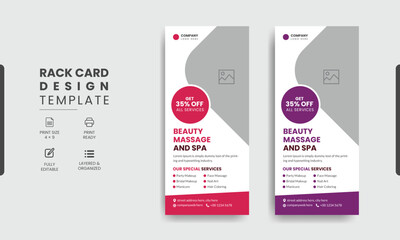 Spa dl rack card template design