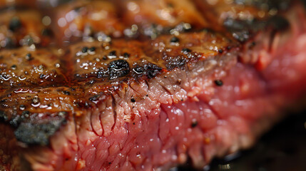 Juicy Grilled Steak Close up