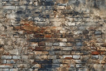 old brick wall brown color for background or texture