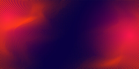 red and blue wavy halftone background. Dots pop art sport style vector illustration.