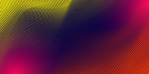 red and blue wavy halftone background. Dots pop art sport style vector illustration.