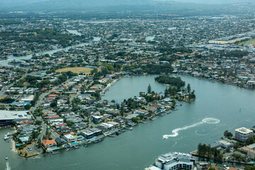 Fototapeta premium View of the city, Surfers Paradise, Gold Coast, QLD, Australia