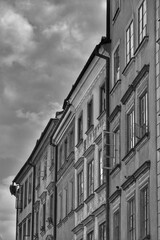 Historical buildings in the old town of Warsaw, Poland