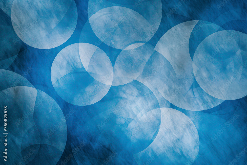 Poster gradient blue background with circle theme.