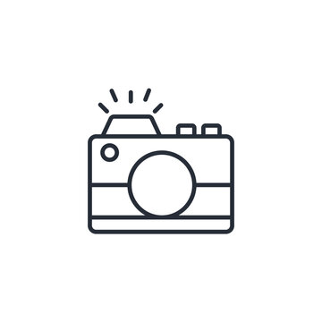 Camera icon. vector.Editable stroke.linear style sign for use web design,logo.Symbol illustration.