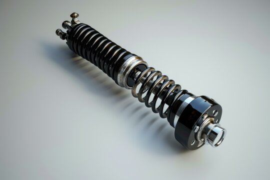 Robust Automobile shock absorber. Spring auto coil flexible part. Generate Ai