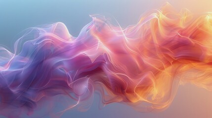 Obraz premium Abstract Painting of Pink and Blue Smoke