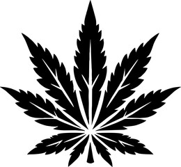 Cannabis leaf Black Vector in the Mexican Style