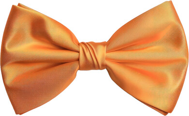 Elegant orange bow tie, cut out transparent