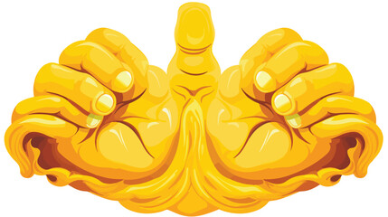 A choleric buddhas hand with its yellow fingers cur - obrazy, fototapety, plakaty